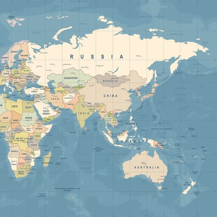 نقشه دنیا به صورت لایه – World map vector .EPS